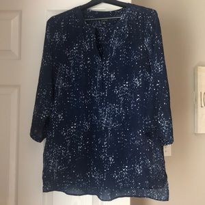 Ana blouse, navy blue, size large
